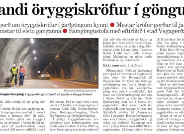 Greinar: Mismunandi öryggiskröfur í göngum